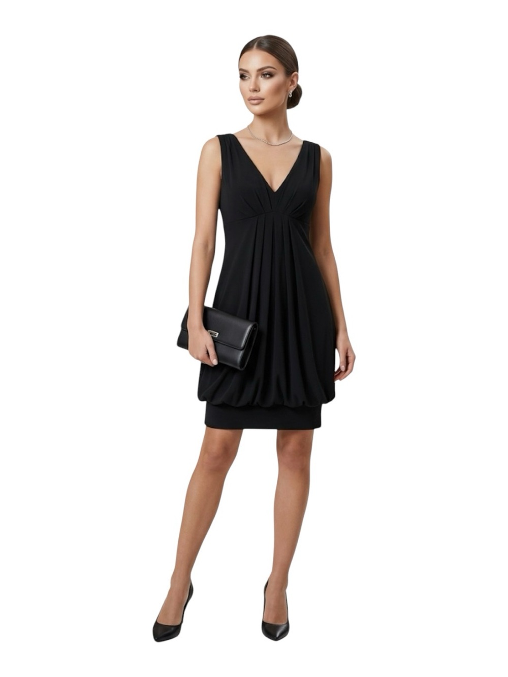 Scarlett Black Sleeveless Bubble Hem Cocktail Party Dress Size 12